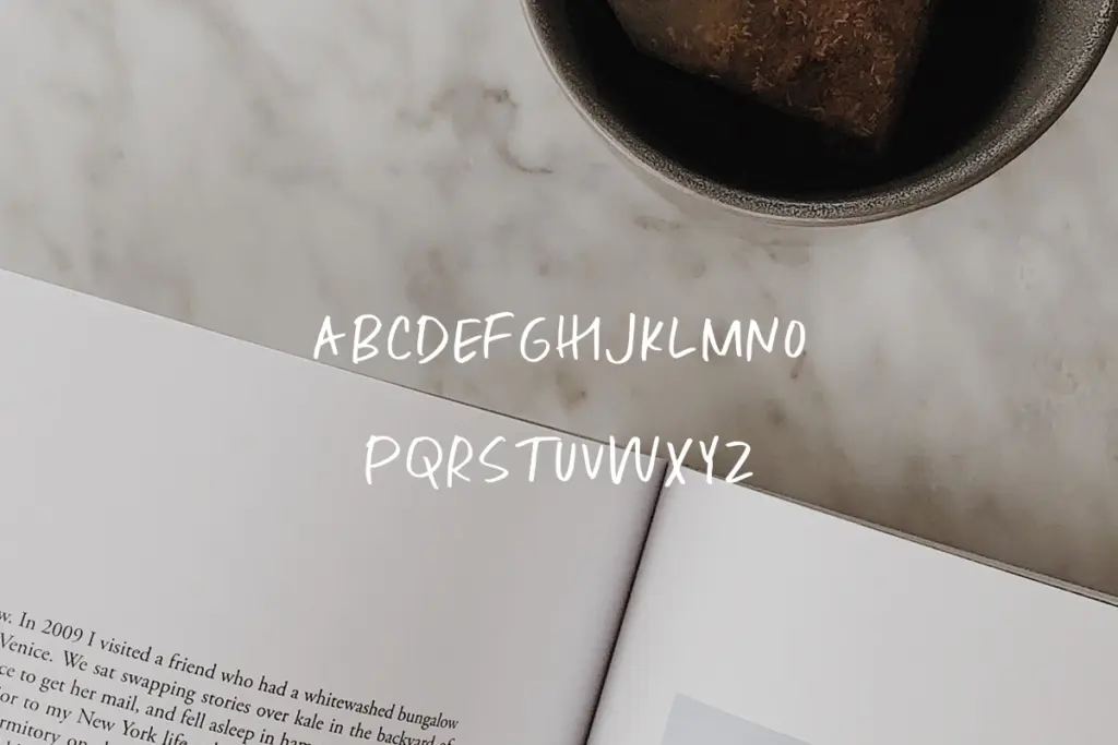 Margot Marker Font specimen — Design style