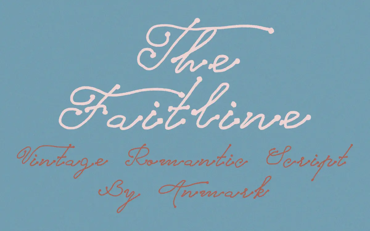 The Faitline Romantic Script: a soft, vintage-leaning script for wedding and love-themed work