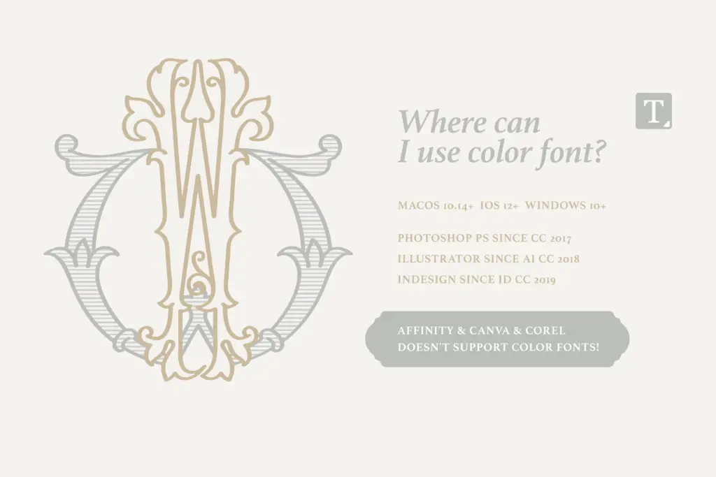 Wedding Monograms specimen — Use cases