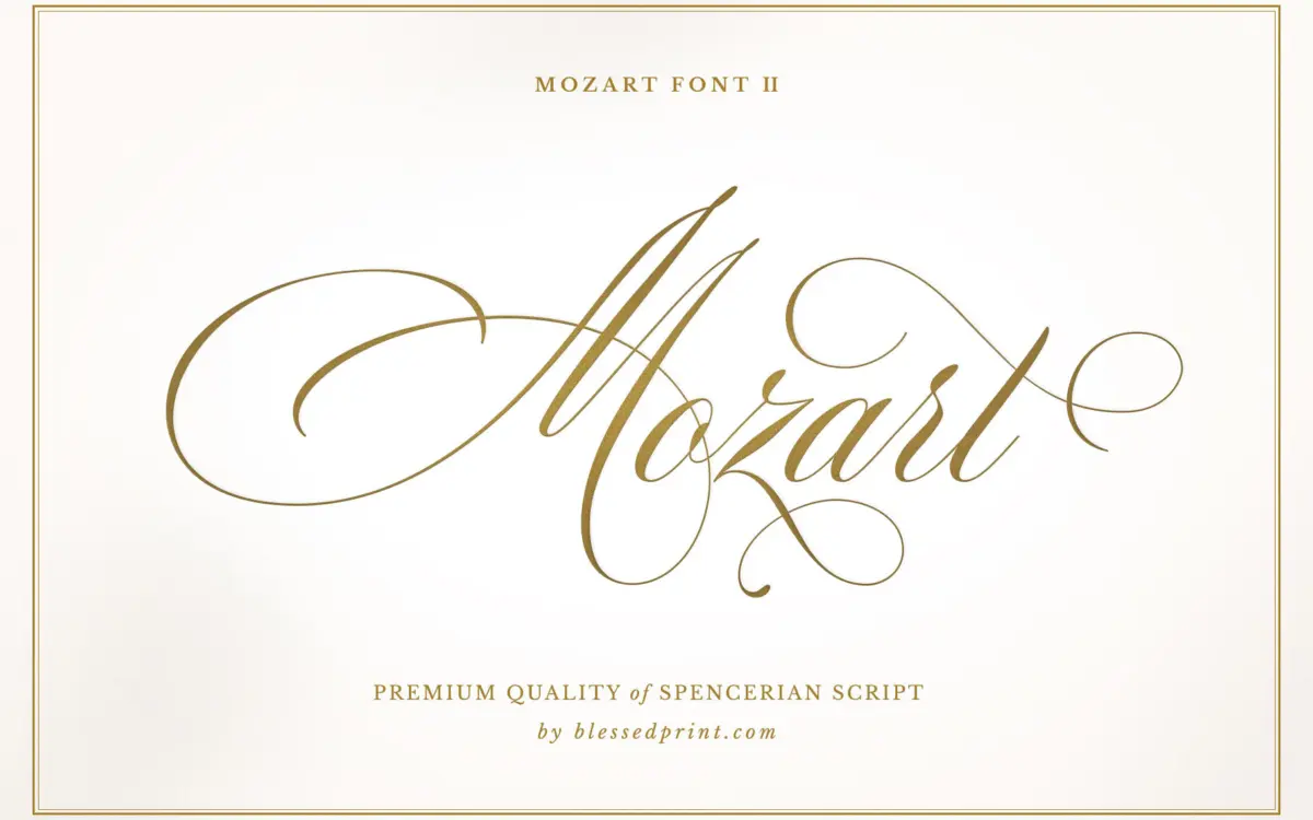 Mozart II Basic: a Spencerian-Copperplate script for DIY wedding work