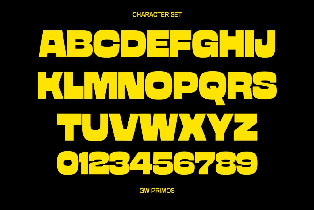 GW Primos specimen — Character set and features