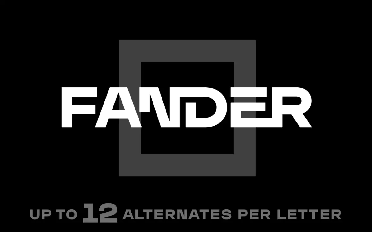 Fander Font: a minimalist sans built for logotype and wordmark work