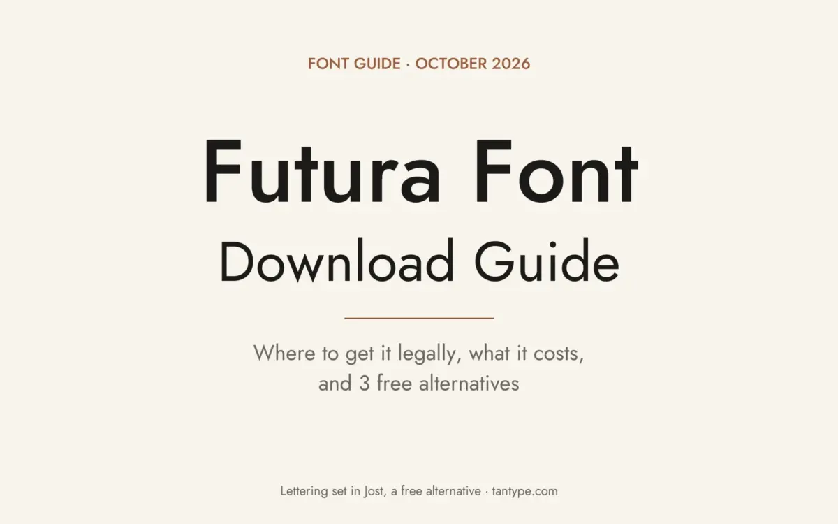Futura font free download guide: commercial geometric sans, the free macOS and Adobe Fonts routes, versions, prices and 3 free alternatives