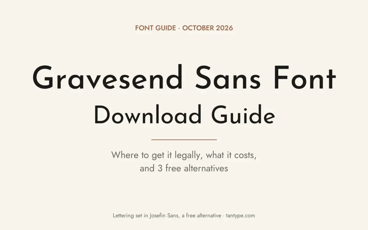 Gravesend Sans font free download guide: commercial Rian Hughes font, where to buy it legally, prices and 3 free alternatives