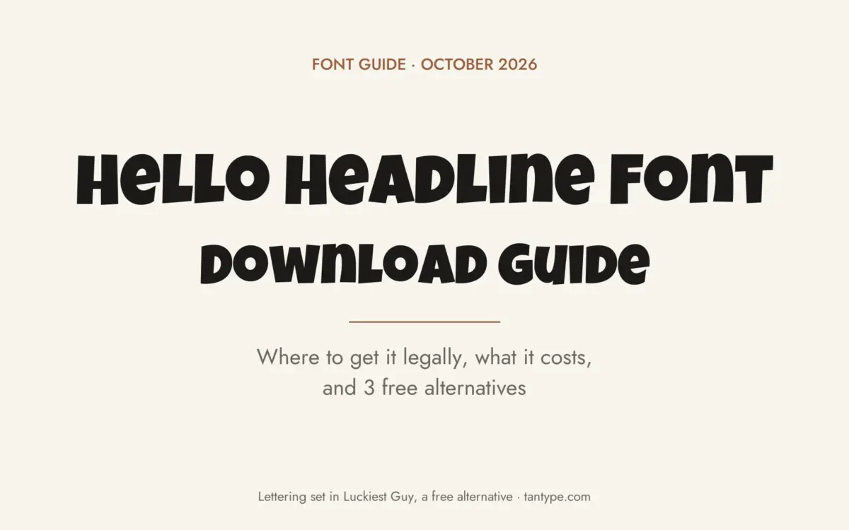 Hello Headline font free download guide: licensing, prices, the Bluey connection and 3 free alternatives