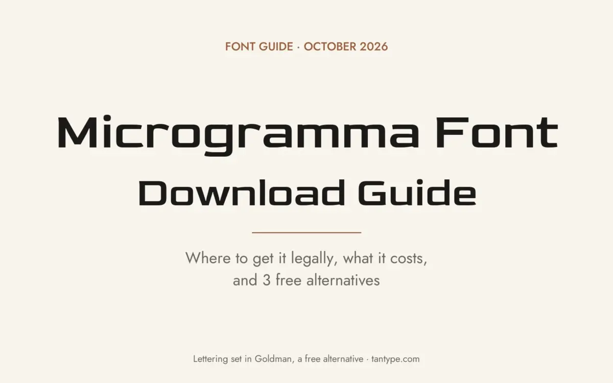 Microgramma font free download guide: commercial URW and Linotype font, legal sources, prices and 3 free alternatives
