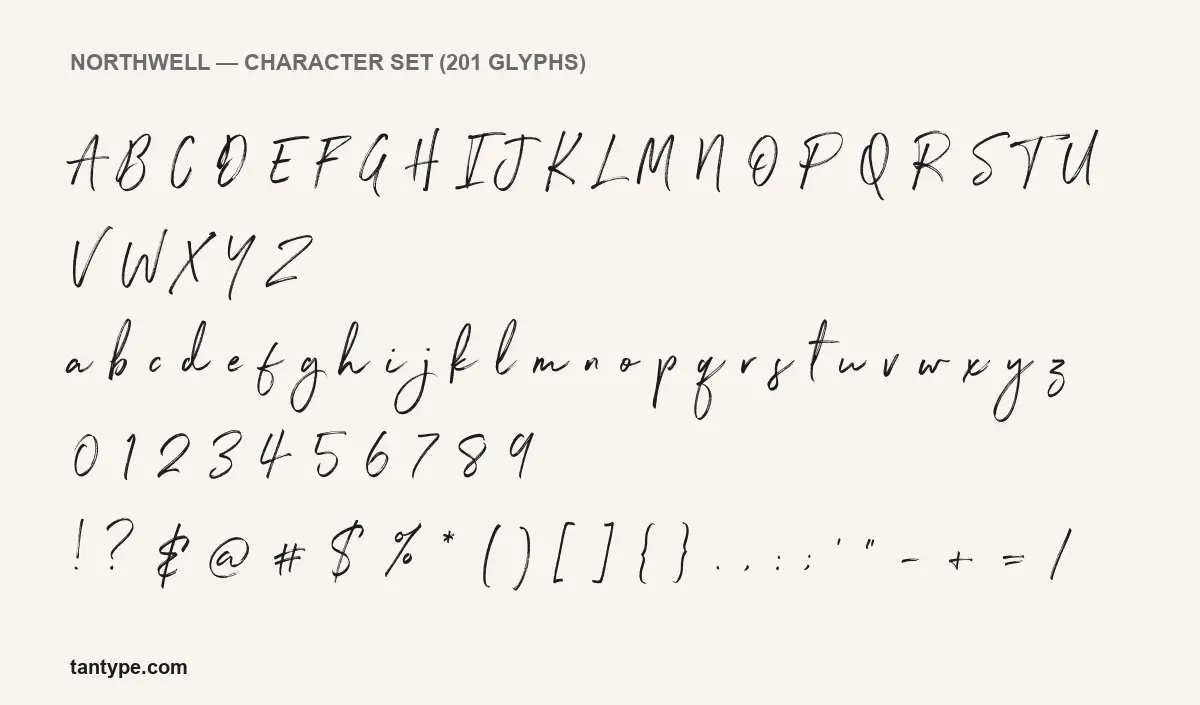 Northwell character set