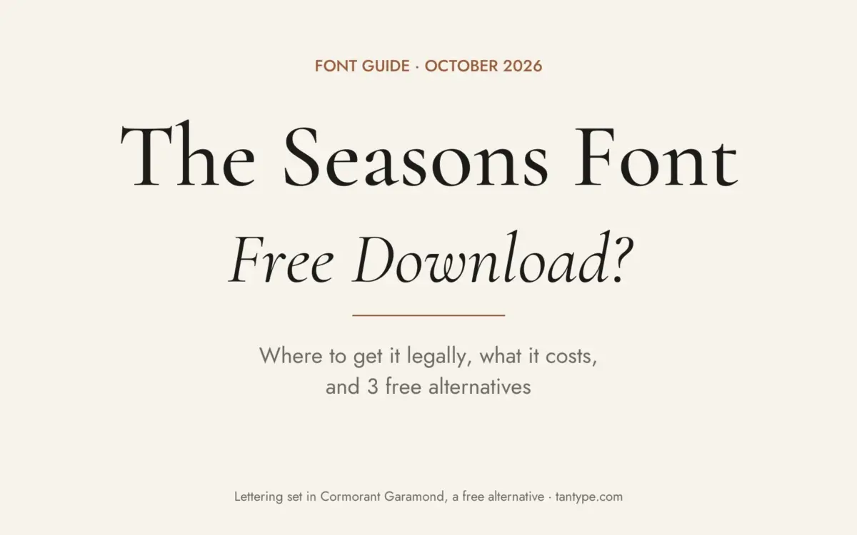 The Seasons font free download guide: where to get it legally, price and 3 free alternatives